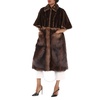 Burberry Brown Faux Fur Single-breasted Short-sleeve Coat