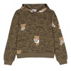 Moschino Kids Teddy Bear Print Ribbed Cuff Cotton Hoodie