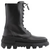 Moncler Black Vail Leather Ankle Boots