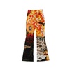 Acne Studios Printed Trousers Silk Blend In Brown