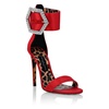 Philipp Plein Satin Jewelled Buckle Hi-Heel Sandals