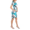 Roberto Cavalli Ladies Cyan Orchid Print Dress