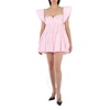 Area Ladies Pink Crystal Trim Poplin Mini Dress