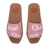 Chloe Woody Logo Flat Sandals