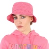 Moschino Pink Allover Monogram Logo Bucket Hat