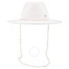 Maison Michel Ladies White Kyra Seashells Wool Felt Fedora Hat