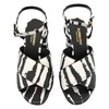 Burberry Ladies Castlebar Watercolour Print Block-Heel Sandals