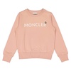 Moncler Kids Pastel Pink Cotton Logo Sweatshirt