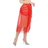 Maison Margiela Ladies Red Tulle-Overlay Asymmetric Skirt