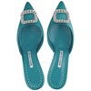 Manolo Blahnik Ladies Fabetamu Satin Jewel And Pearl Embellished Mules