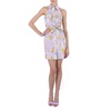 Moschino Ladies Purple All Over Logo Circus Print Dress