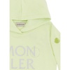 Moncler Kids Light Yellow Embroidered Logo Hoodie