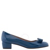 Salvatore Ferragamo Blue Vara Bow Pump Shoe