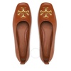 Tory Burch Ladies Bourbon Eleanor Leather Ballet Flats