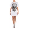 Philipp Plein Classic Skull Strass Short T-Shirt Dress, Size Medium