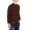 Maison Margiela Men's Brown / Walnut Stripes Striped Wool-Blend Jumper