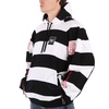 Burberry Men's Black Printed Logo Striped Hoodie