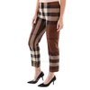 Burberry Ladies Dark Birch Brown Check Aimie Pant