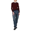 Maison Margiela Bordeaux Crewneck Knit Work-In-Progress Wool Sweater