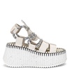 Chloe Pearly Grey Nama Platform Sandals