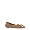 Tory Burch Almond Flour Georgia Leather Ballet Flats