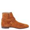 Salvatore Ferragamo Men's Brown Twist Leather Gancini Strap Ankle Boots