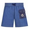 Moncler Kids Embroidered Logo Pocket Shorts