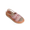 Zimmermann Ladies Orange Fringed Braided Espadrille Sandals