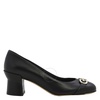 Salvatore Ferragamo Black Otilia 55 Double Gancini Bit Pumps