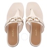 Salvatore Ferragamo Ladies Glove Bone Rikis Leather Sandals