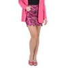 Moschino X The Flintstones Fuchsia Zebra Print Leather Skirt