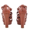 Tods Womens Platform Gladiator Sandals in Medium Natural