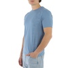 Calvin Klein Men's Vertical Logo Knit Casual T-Shirt in Blue