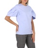 Victoria Beckham Ladies Knit Tops Light Blue Tuck Sleeve Top, Brand