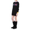 Moschino Black Intarsia Logo-Knit Jumper Dress