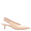 Burberry Ladies Peach Pink Malinda Logo Slingback Pointy Toe Pumps