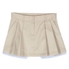 Moncler Kids Box Pleat Gabardine Mini Skirt