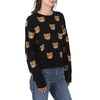 Moschino Ladies Fantasia Black Teddy Bear-Print Wool Jumper