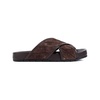 BOTTEGA VENETA Criss Cross Brown Men's Sandals for SS24