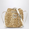 Roger Vivier Bucket Bag Very Vivier in Beige Crochet