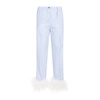 MIU MIU Women's Blue Cotton Pants - SS24 Collection