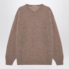 Auralee Beige Wool And Cashmere Jumper Men