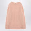 Auralee Pink Mohair And Wool Jumper Men