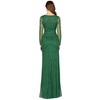 Women's Elegant Long Sleeve Beaded Gown