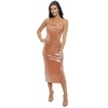 Women's Foil Slinky Slim Maxi Dress, XXSmall, Orange