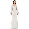 Women's Cape Sleeve Beaded Bridal Gown