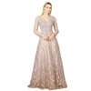 Women's Long Sleeve V-Neck Ballgown