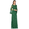 Women's Bell Sleeved High Neck Beaded Gown