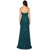 Women's Beaded Strapless Dress with Slit