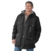 Big & Tall by KingSize Fleece-Lined Parka With Detachable Hood And 6 Pockets